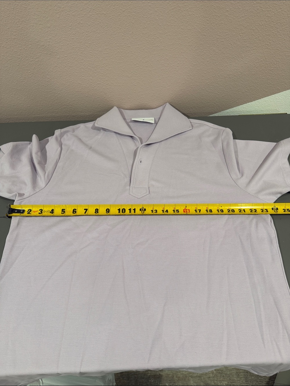 Edward Armah Lavender Pique Polo Shirt XL 100% Cotton Peru Short Sleeve Luxury - Picture 8 of 8